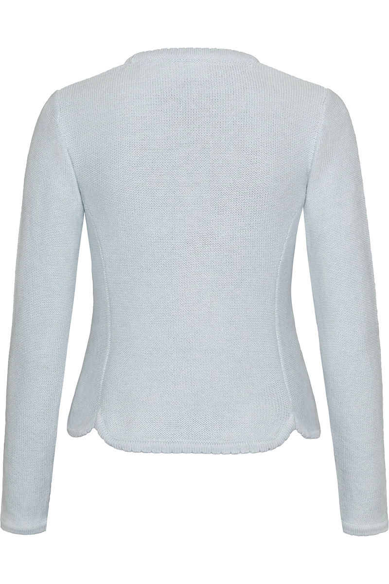 Damen Trachten-Strickjacke Dirndljacke - pastell blau