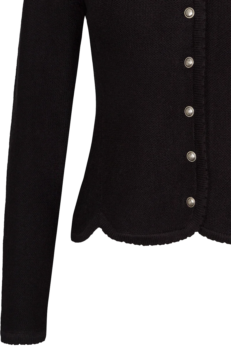 Damen Trachten-Strickjacke Dirndljacke - schwarz