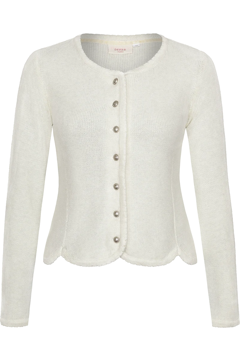 Damen Trachten-Strickjacke Dirndljacke - creme