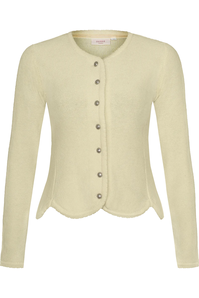 Damen Trachten-Strickjacke Dirndljacke - vanille