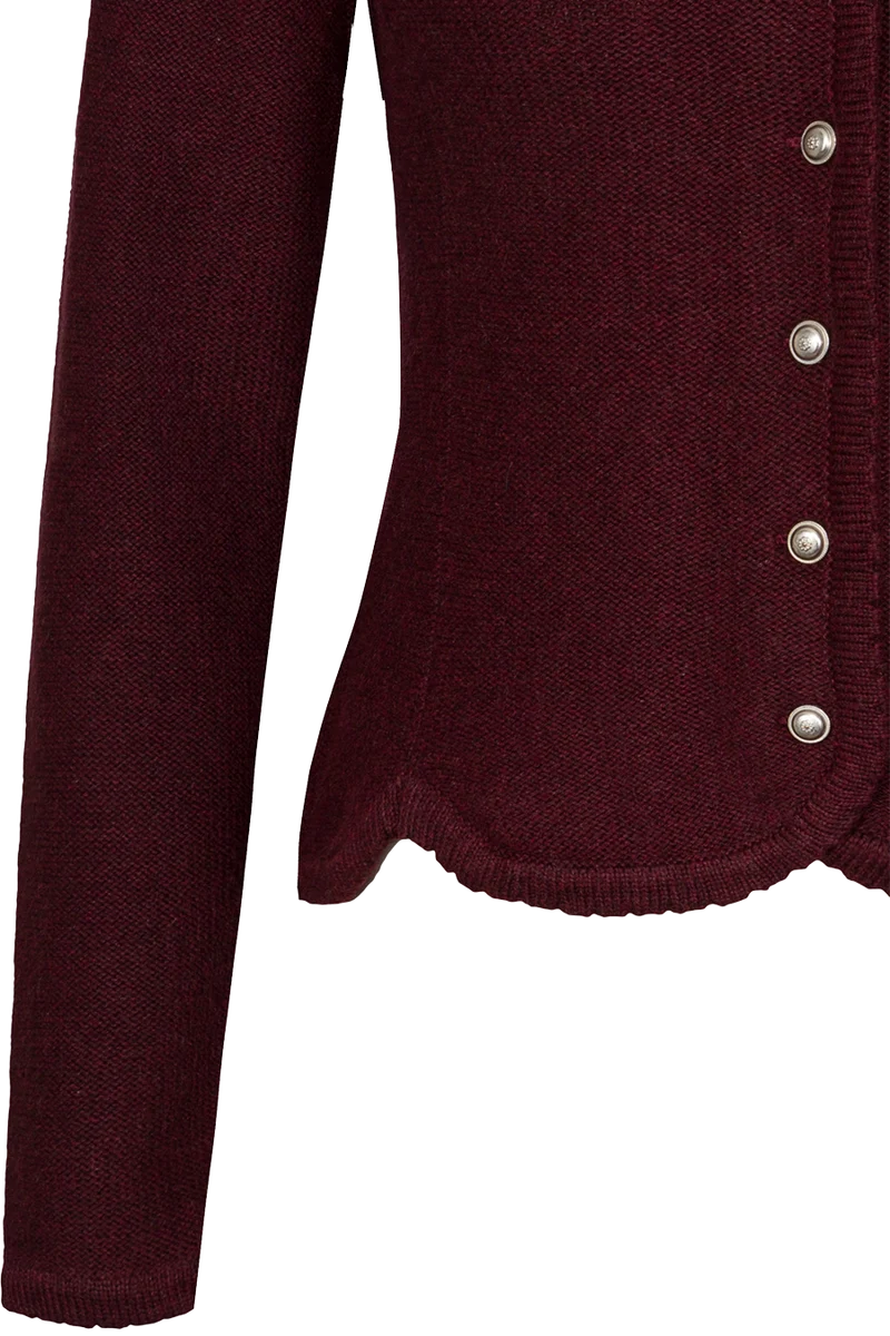 Damen Trachten-Strickjacke Dirndljacke - wine
