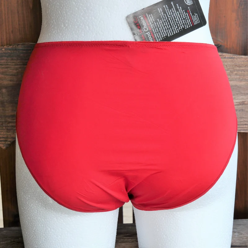 Hüftslip, Slip, Nina von C., kirsch rot, Spitze, Gr. 48
