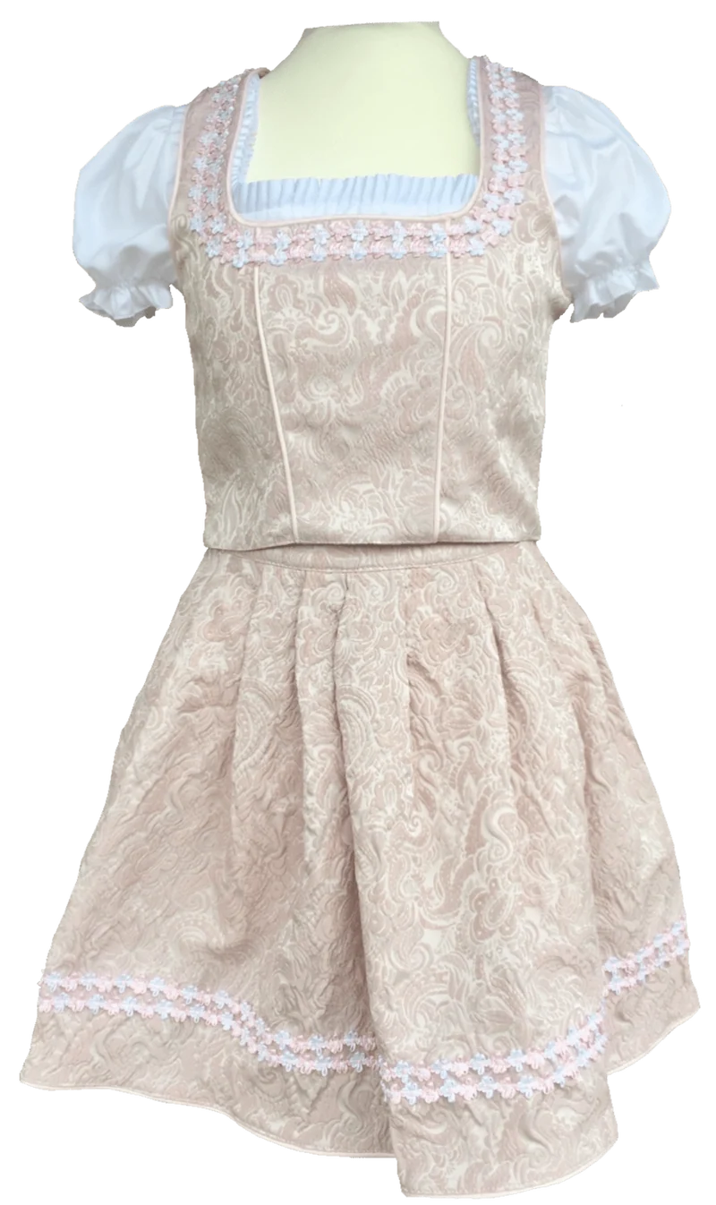 Kinderdirndl Kinga Madl, 2-Teiler, rosa, Mieder und Rock