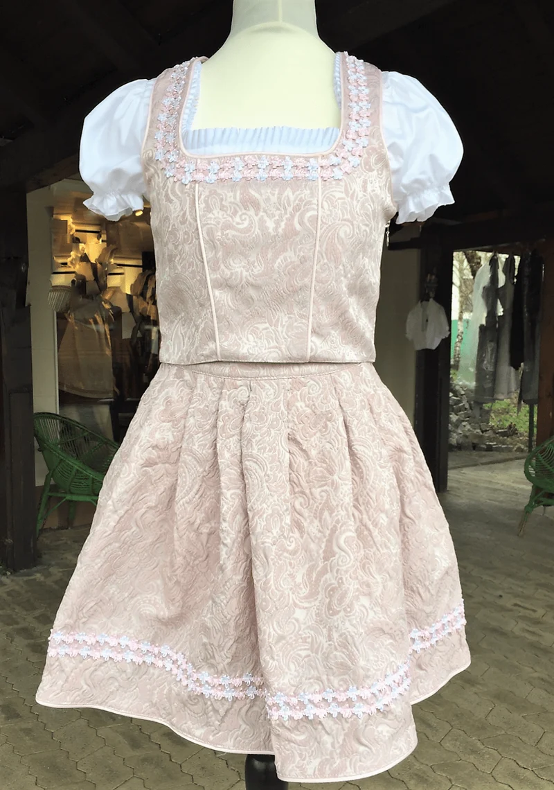 Kinderdirndl Kinga Madl, 2-Teiler, rosa, Mieder und Rock