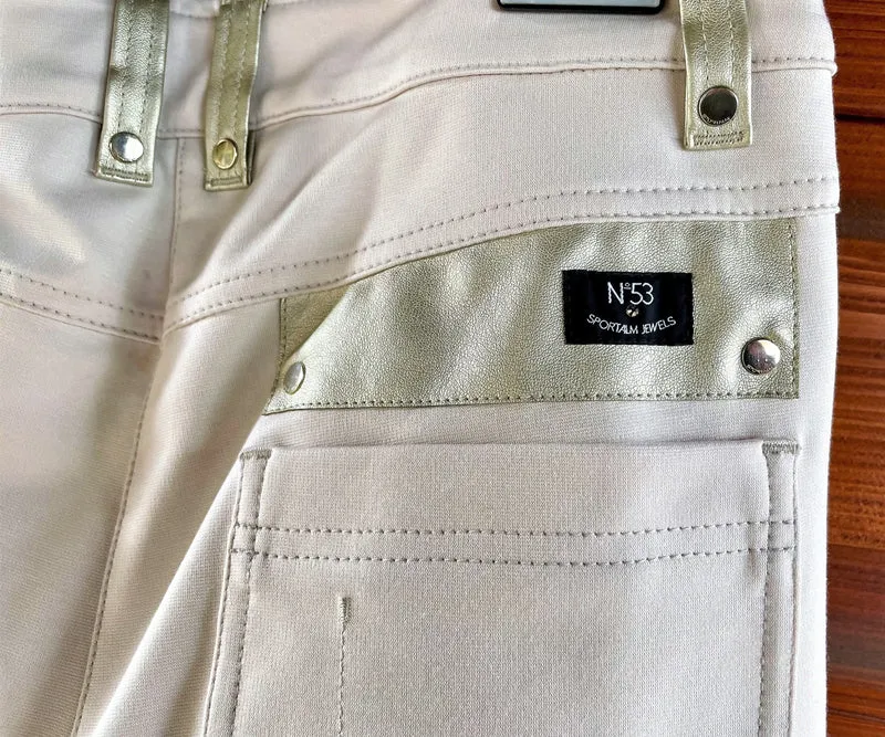 Hose Jerseyhose, Sportalm, Admiral, beige, gold, Gr. 42