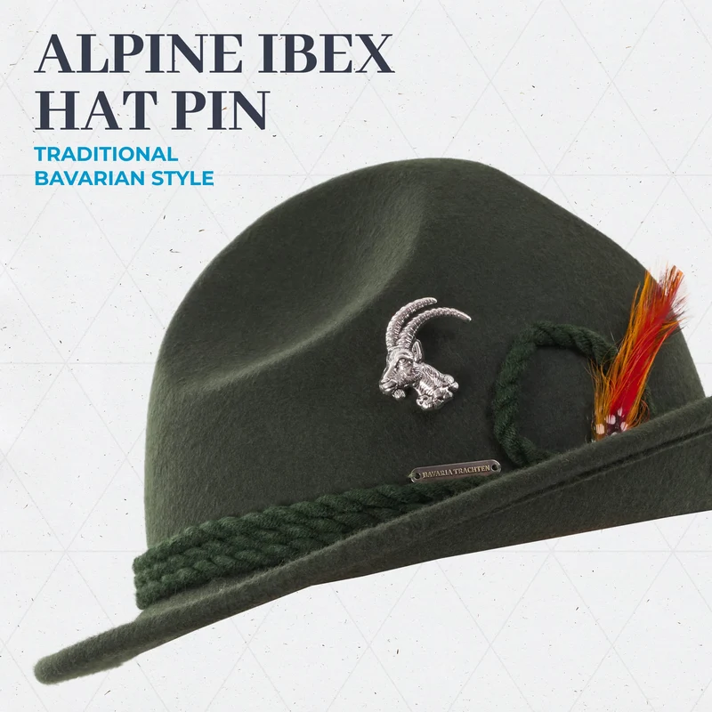 Alpine Ibex Hat Pin