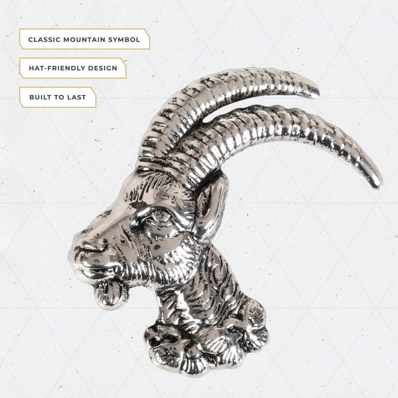 Alpine Ibex Hat Pin