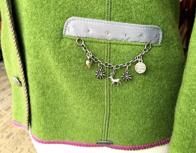 Trachten Jacke, Giesswein, grün, Walkjacke