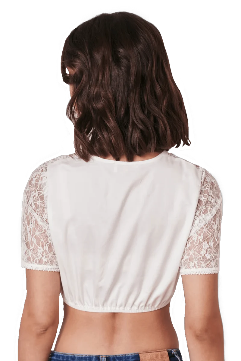 Dirndlbluse Krüger Collections, Hanna, ecru, kurzarm