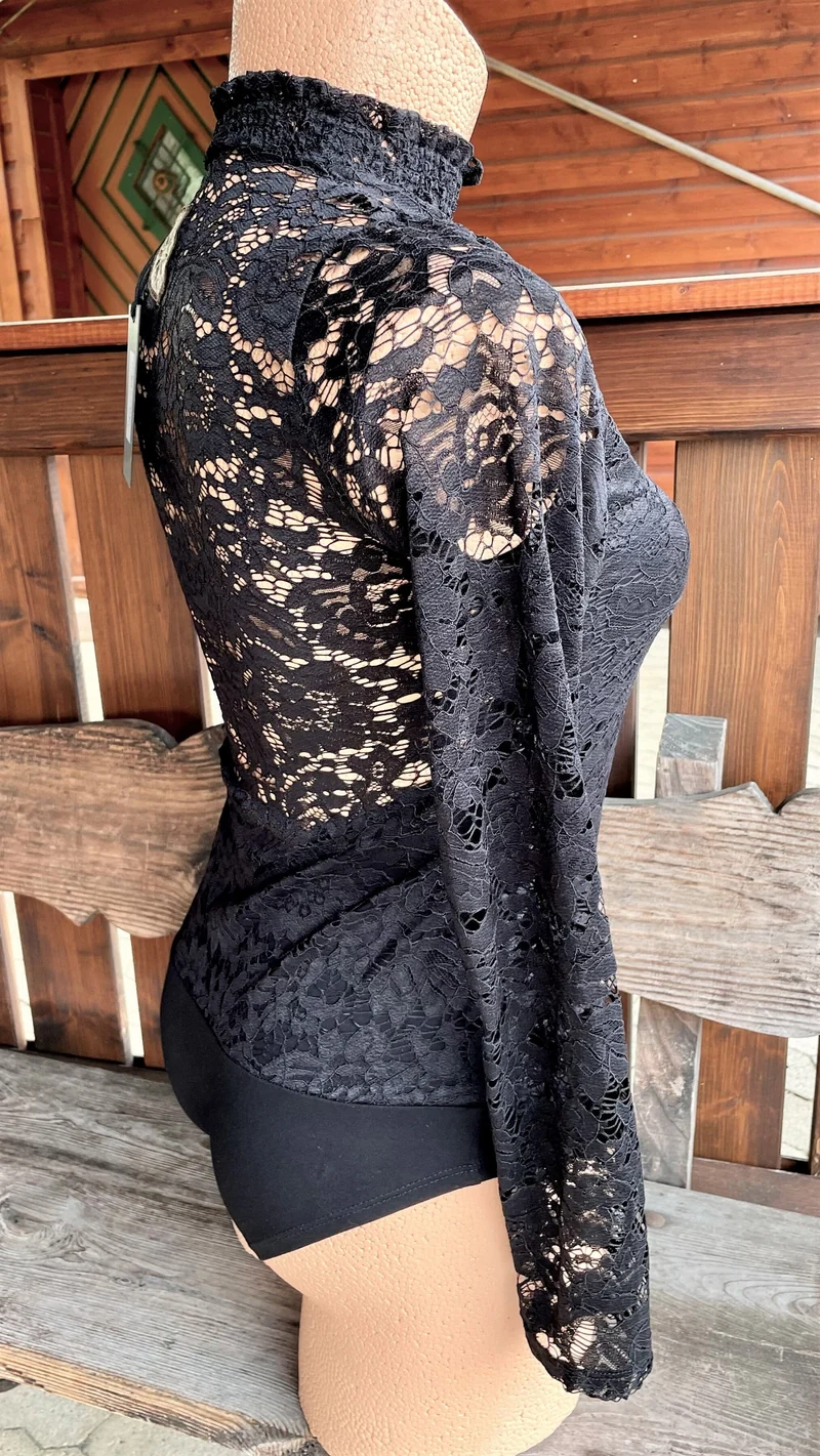 Trachtenbluse, Blusenbody, HangOwear, Filiz schwarz