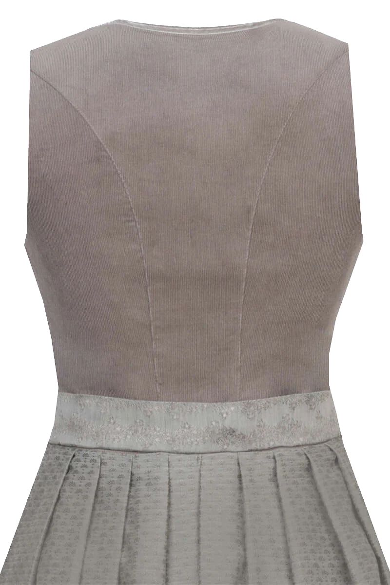 Midi-Dirndl mit Cordmieder - khaki