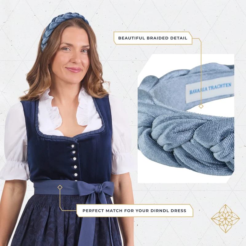 Braided Headband Blue