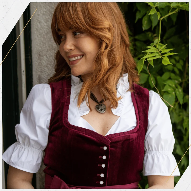 Traditional Dirndl Blouse White Cotton