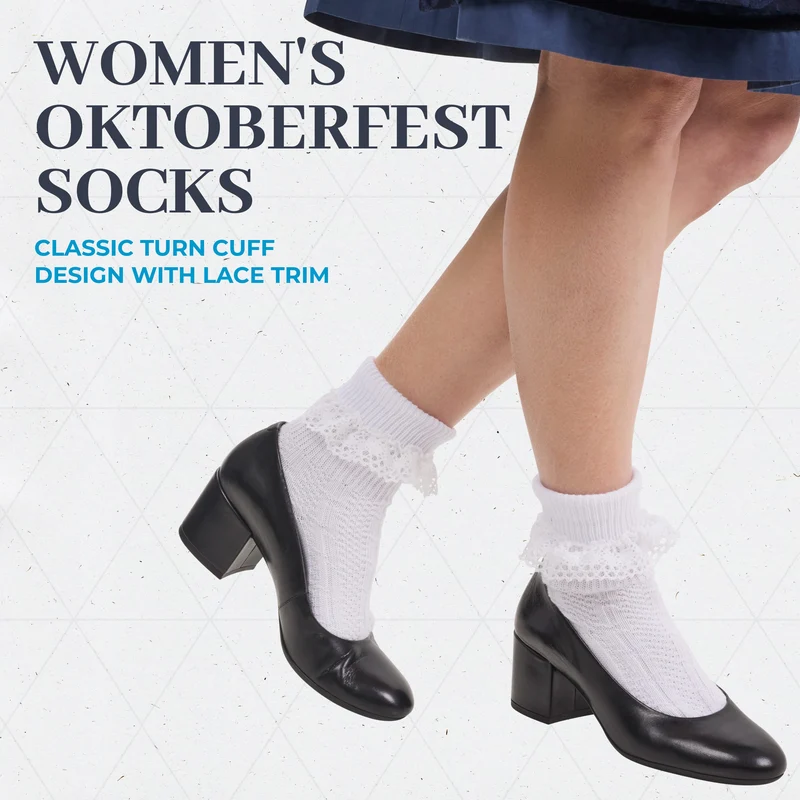 Women Turn Cuff Socks White