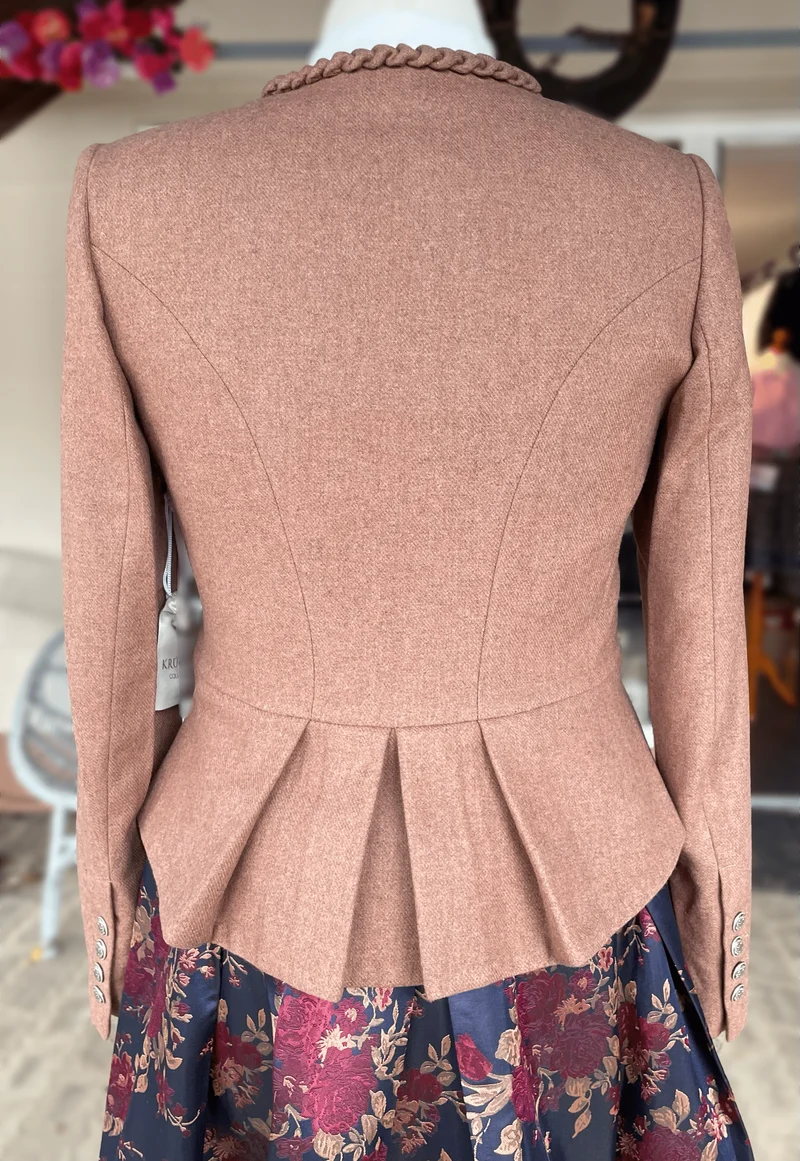 Trachten Jacke, Krüger, Indra, braun mit Schößchen