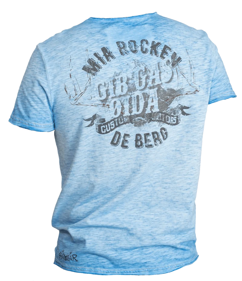 Herrenshirt, Trachten Shirt, HangOwear, Till, blau, AR, Übergröße