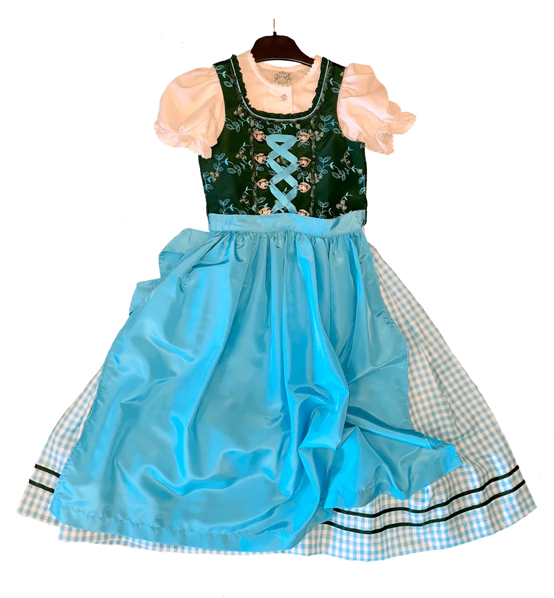 Kinderdirndl Madl, Hammerschmid, dunkelgrün, türkis