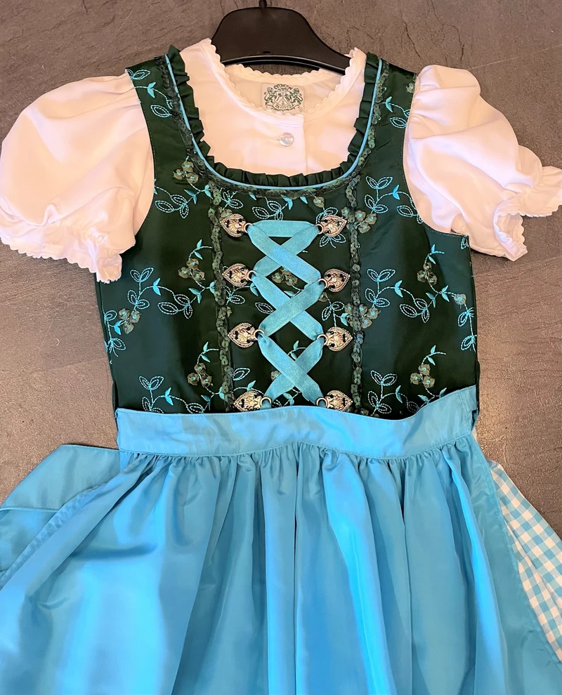 Kinderdirndl Madl, Hammerschmid, dunkelgrün, türkis