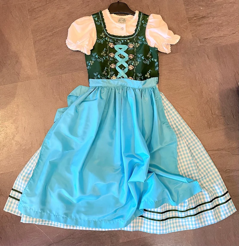 Kinderdirndl Madl, Hammerschmid, dunkelgrün, türkis