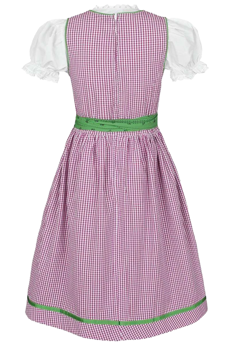 Kariertes Kinderdirndl - beere