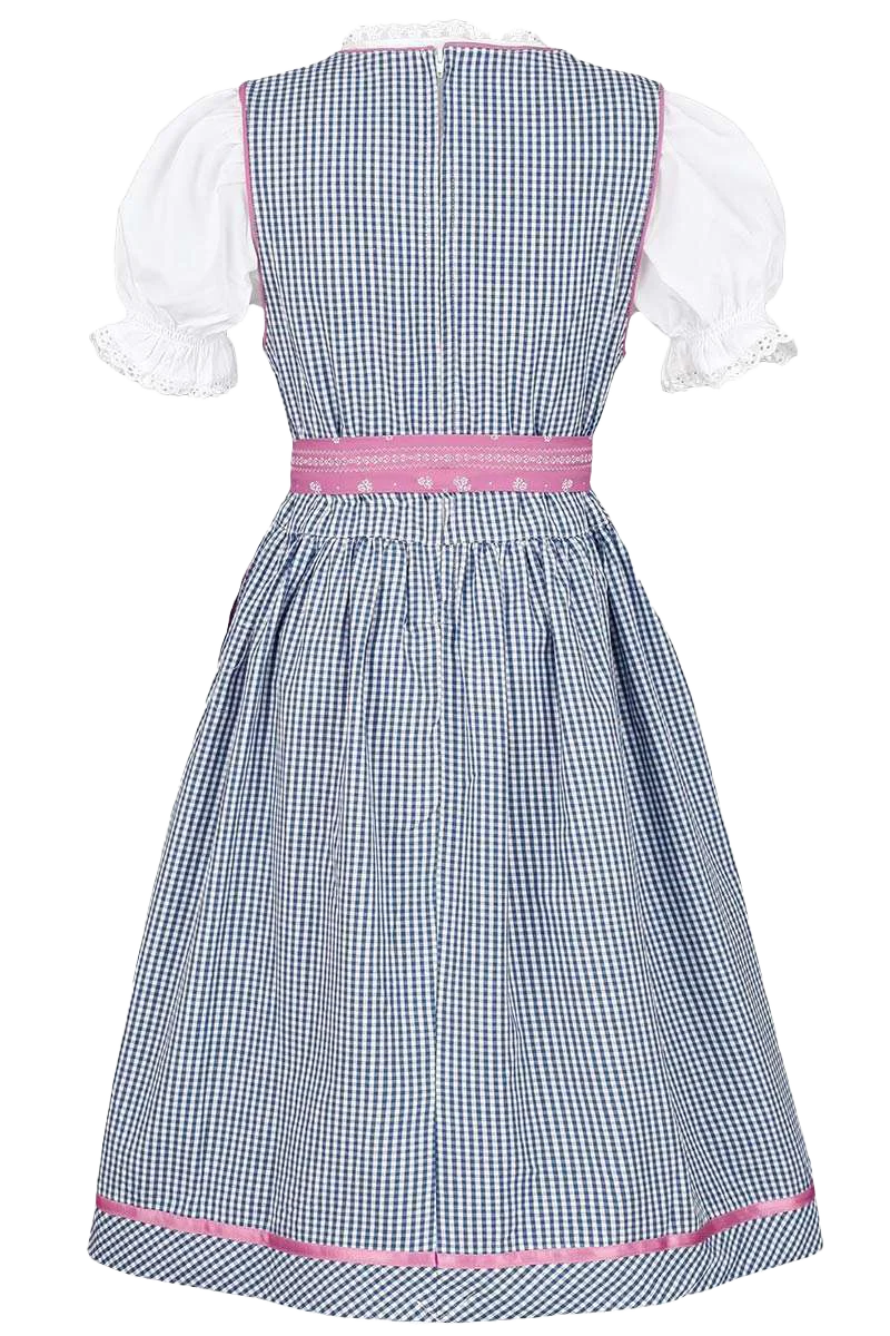 Kariertes Kinderdirndl - marine