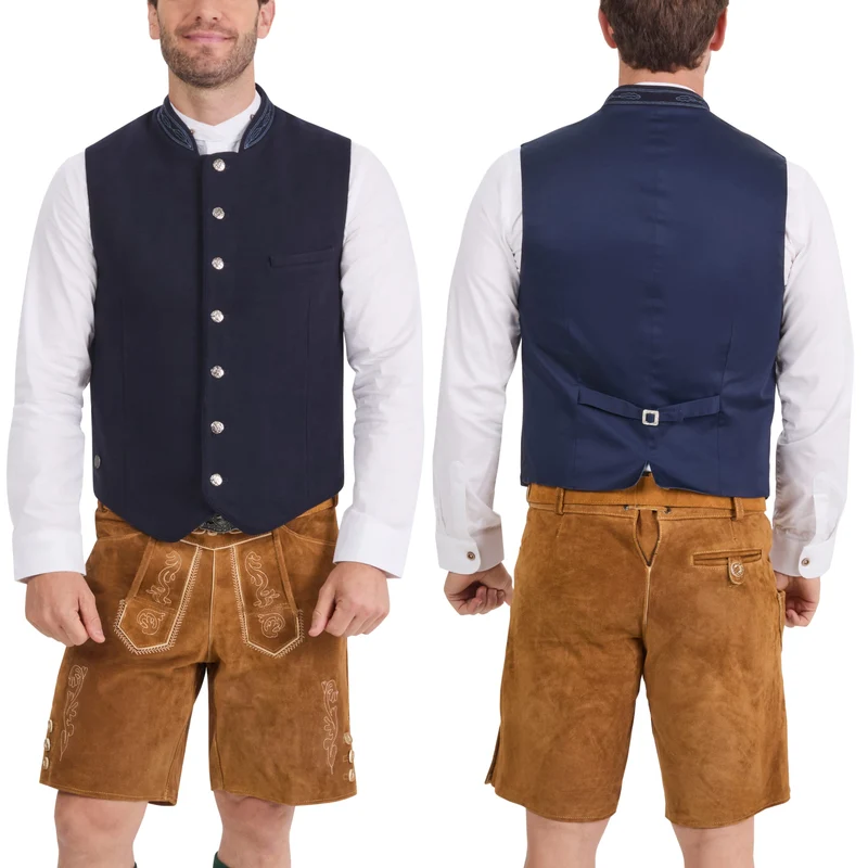 Lederhosen Vest Men Blue