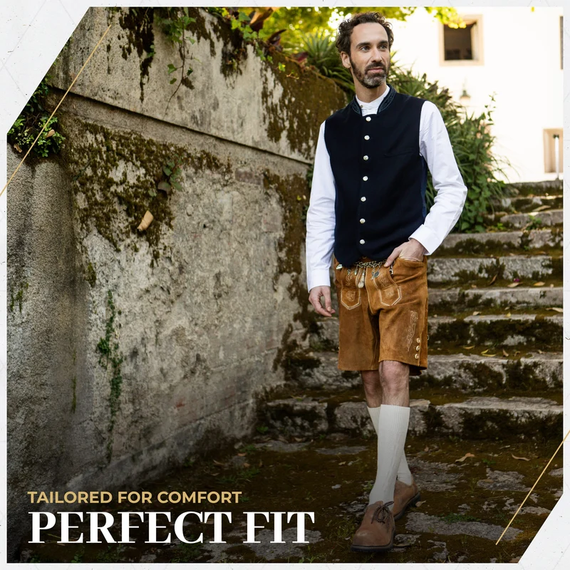 Lederhosen Vest Men Blue