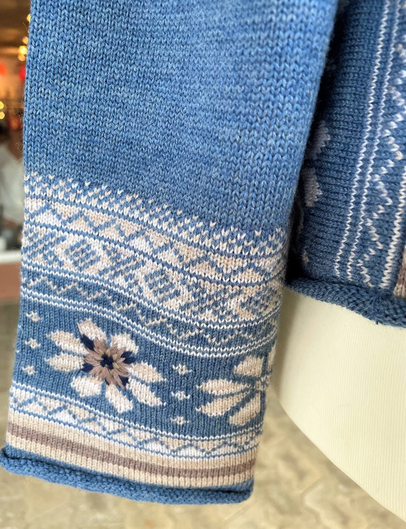 Trachten Jacke, Spieth & Wensky, Warja, Strickjacke, große Größen, blau
