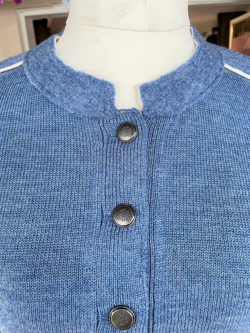 Trachten Jacke, Spieth & Wensky, Warja, Strickjacke, große Größen, blau