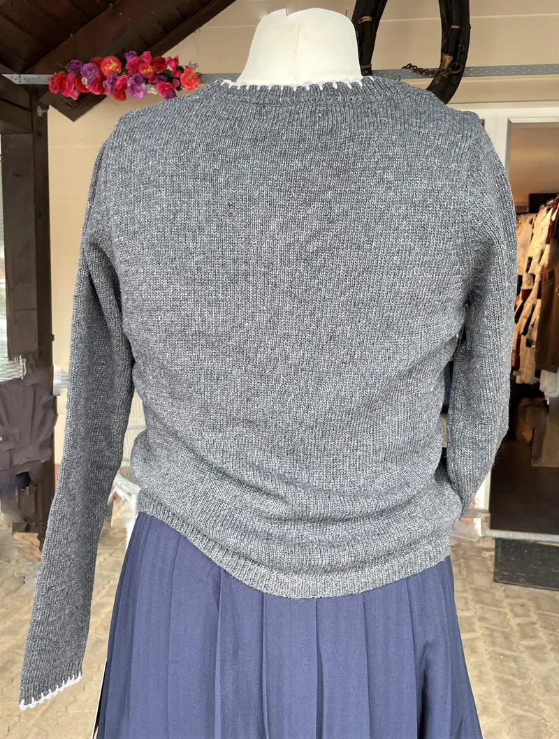 Trachten Jacke, Hangowear, Wilberta, Strickjacke, grau