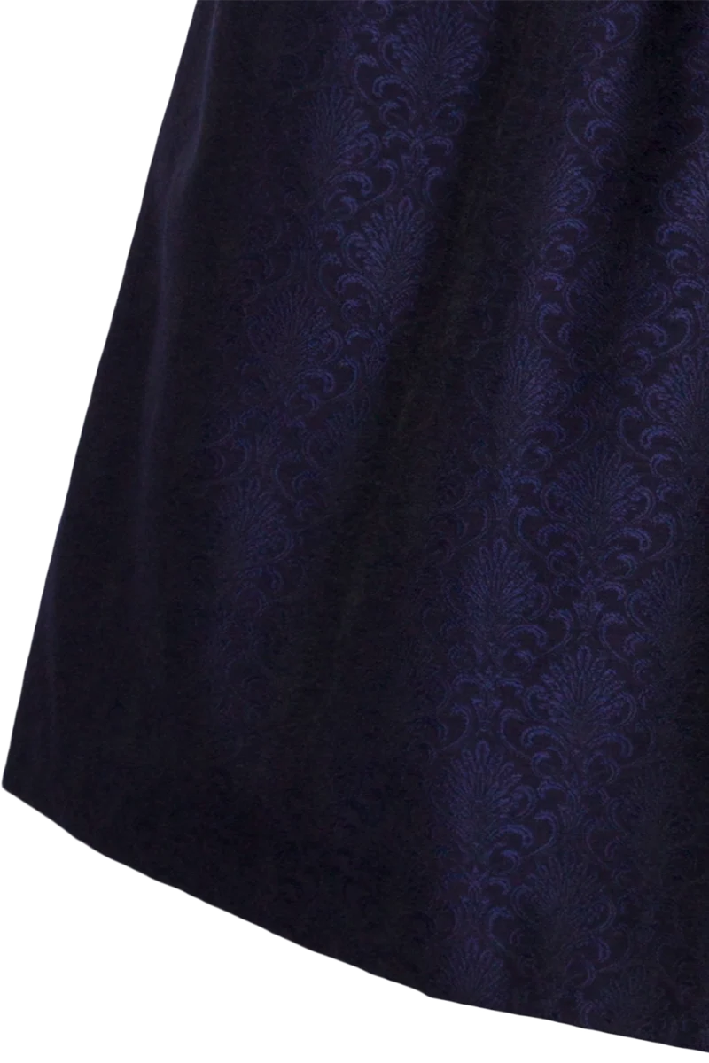 Midi-Dirndl mit Baumwoll-Samtoberteil - marine
