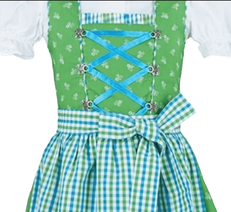 Kinderdirndl Madl, Isar Trachten grün kariert