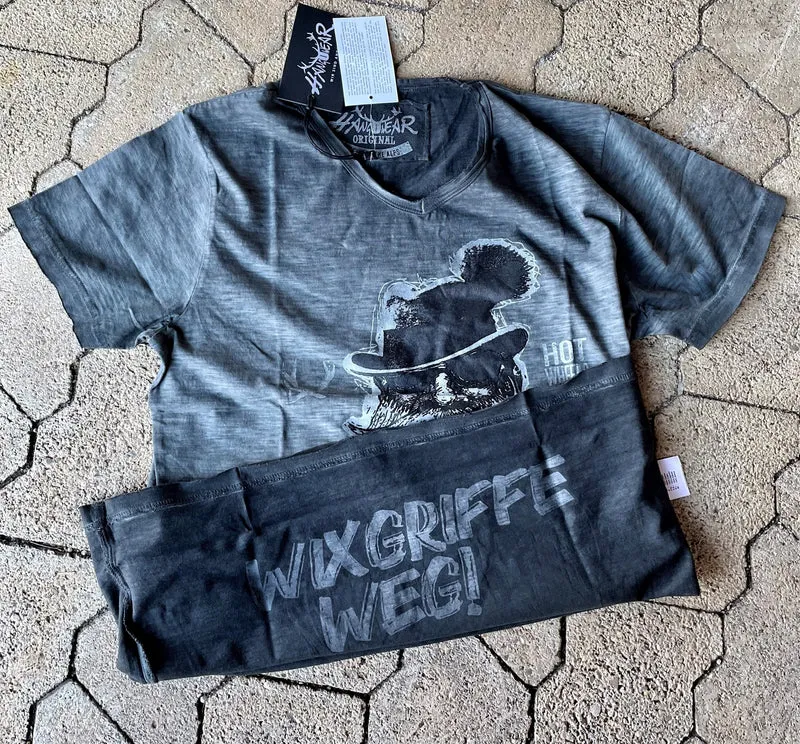 Herrenshirt, Trachten Shirt, HangOwear, Jimmy, grau