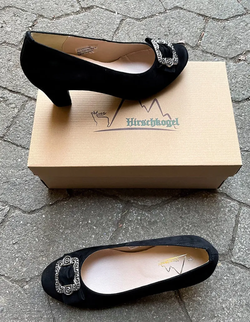 Pumps, Trachtenschuhe, Hirschkogel schwarz, Spange