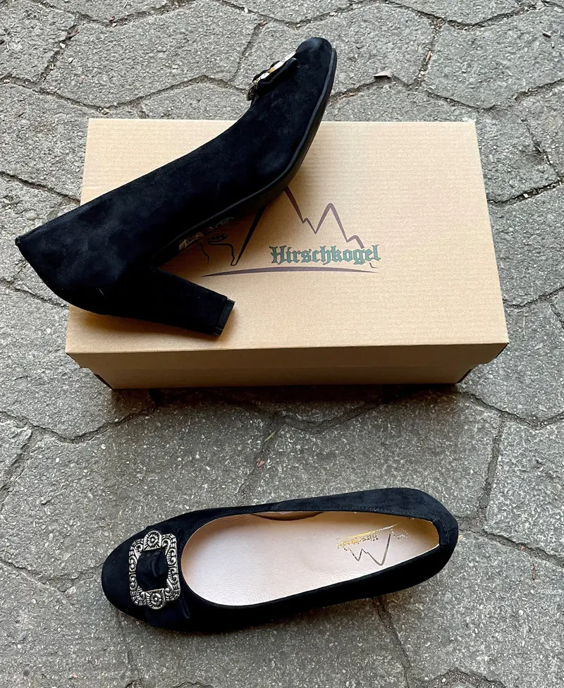 Pumps, Trachtenschuhe, Hirschkogel schwarz, Spange