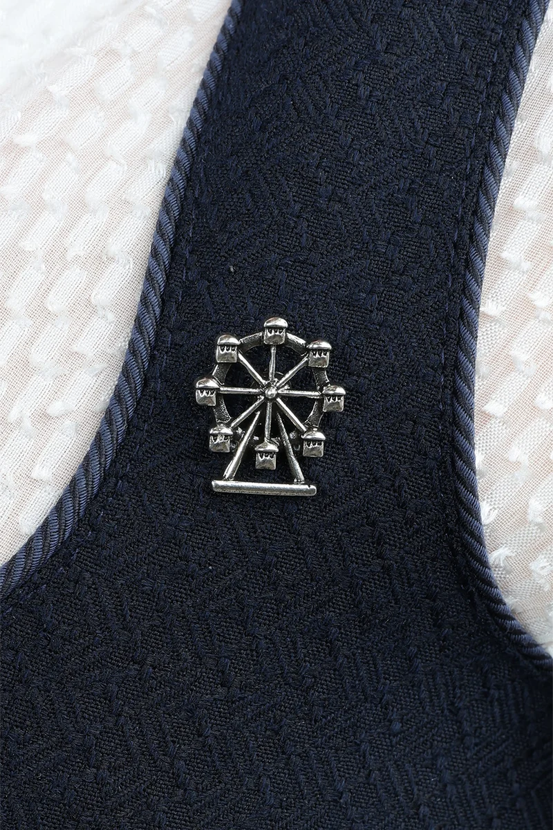 Trachten Pin mit Riesenradmotiv - altsilber