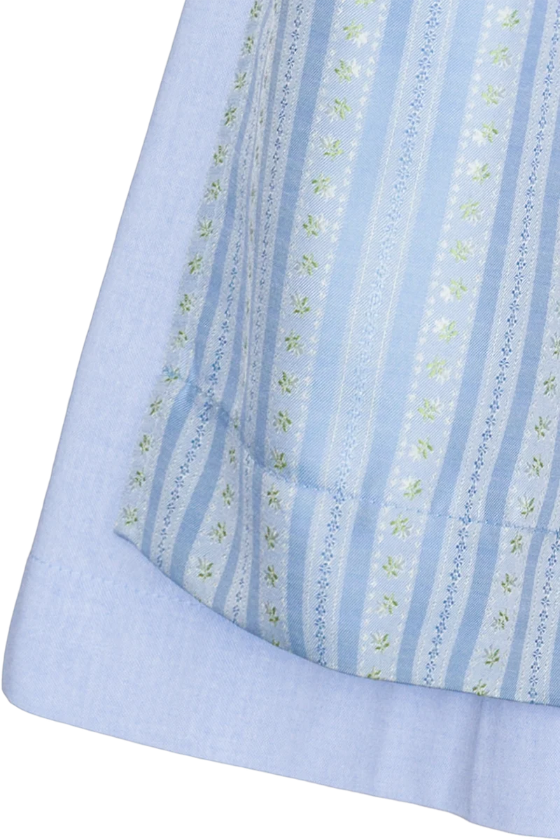 Mädchen Dirndl floral gemustert mit Bluse - blau