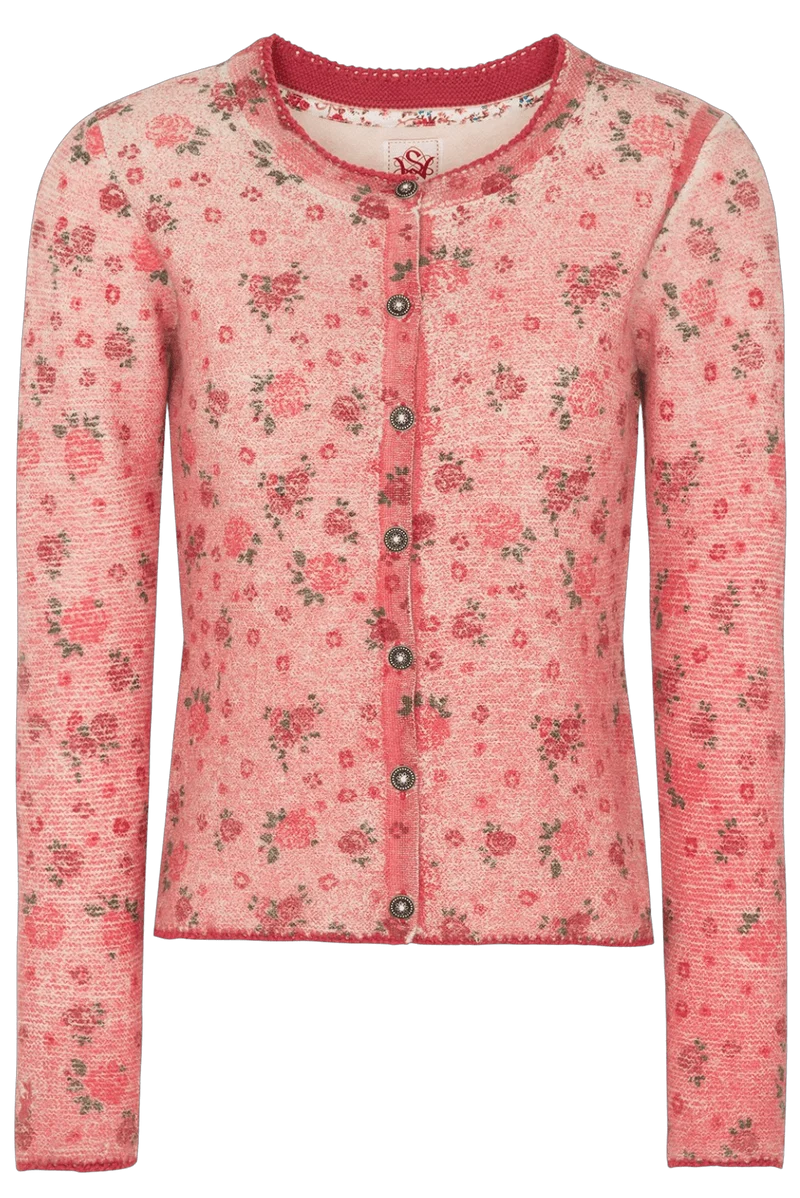 Trachten Jacke, Spieth & Wensky, Katjuscha Strickjacke Rot apricot