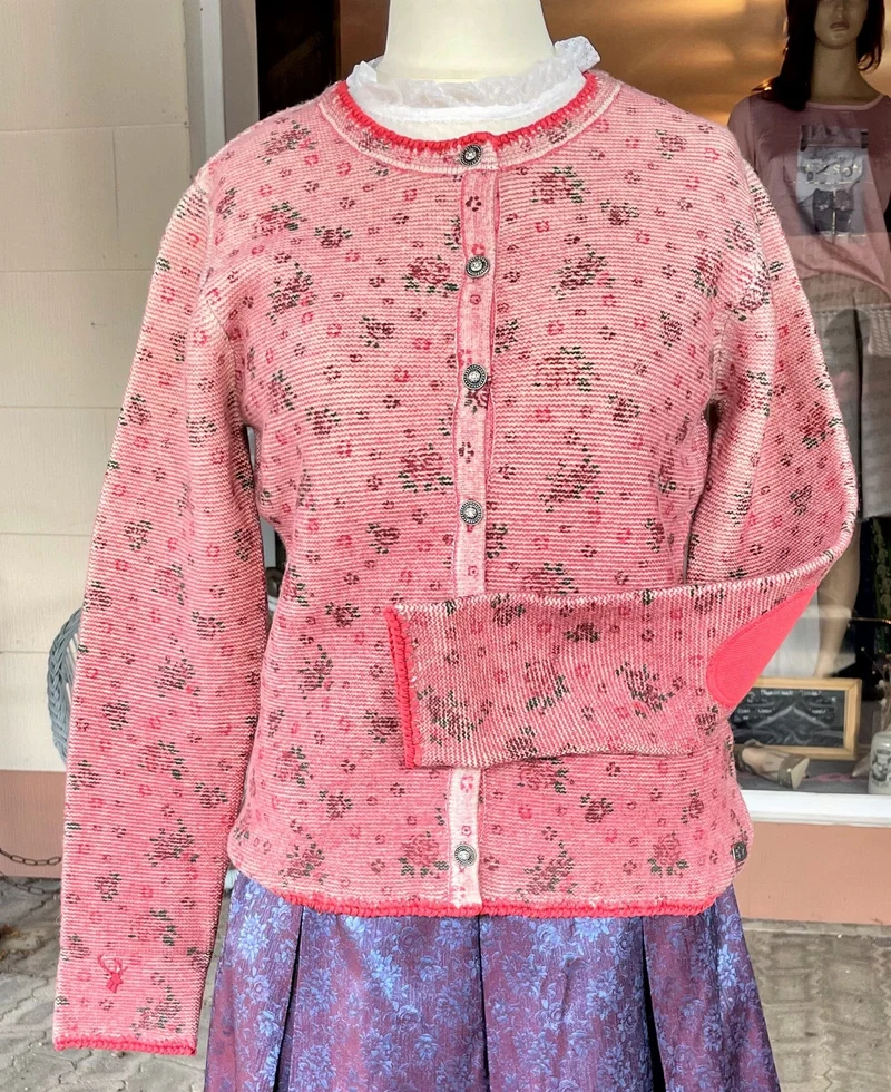 Trachten Jacke, Spieth & Wensky, Katjuscha Strickjacke Rot apricot