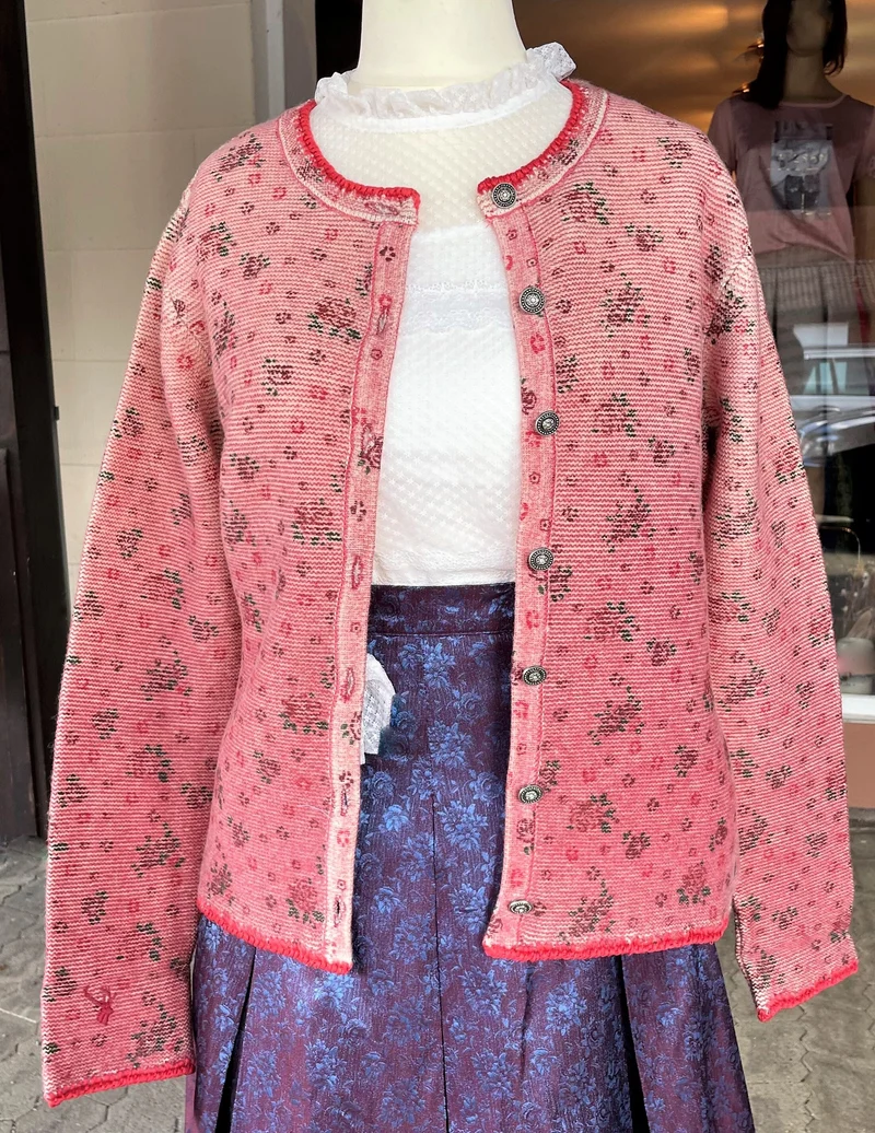 Trachten Jacke, Spieth & Wensky, Katjuscha Strickjacke Rot apricot