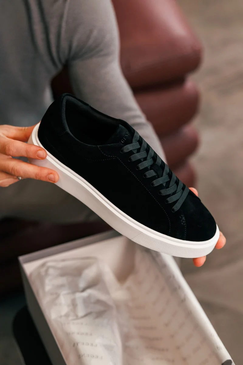SUEDE TRAINER - BLACK