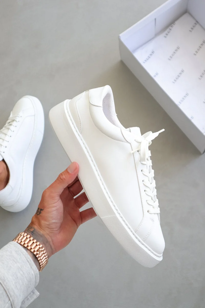 LEATHER TRAINER - WHITE