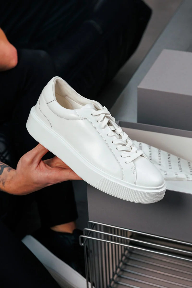LEATHER TRAINER - WHITE