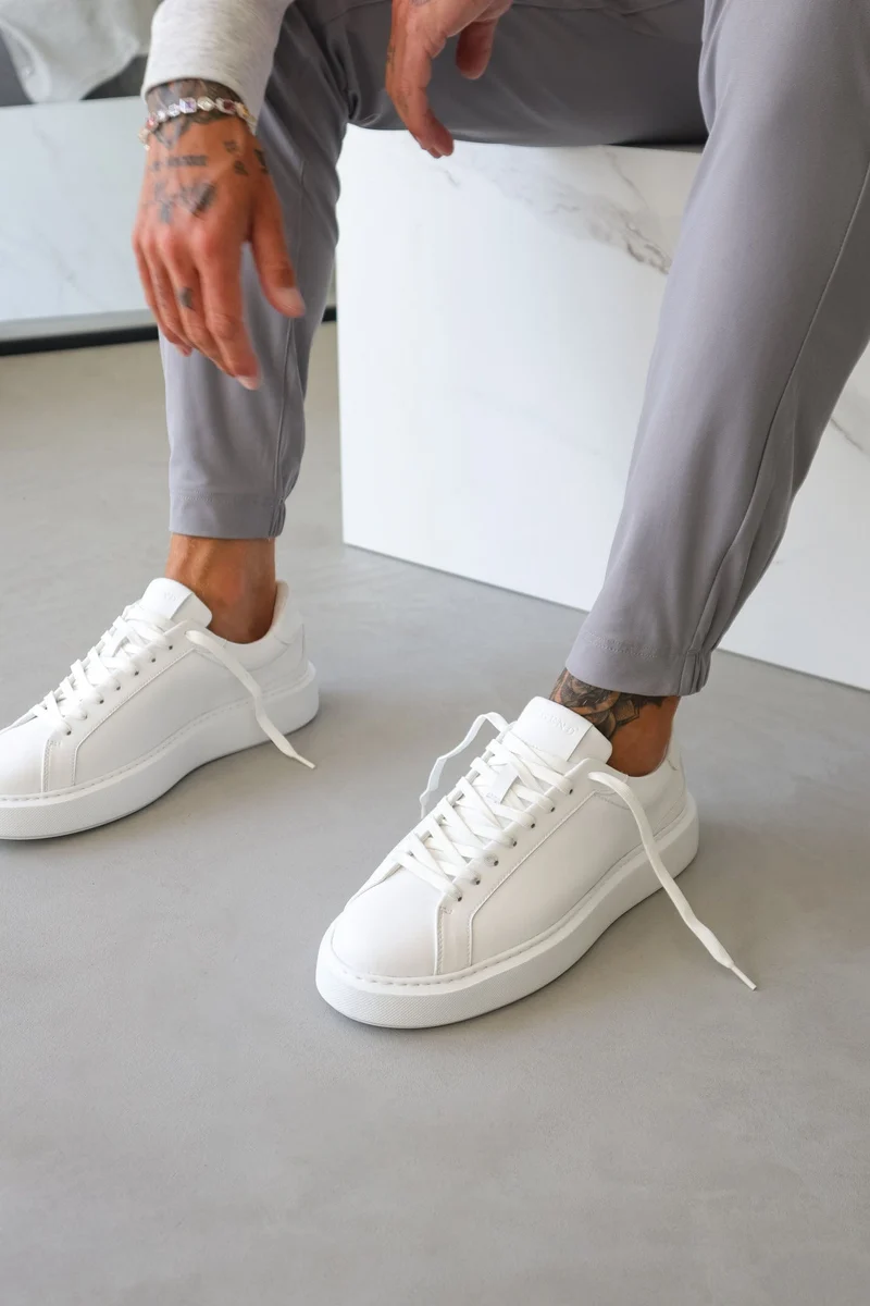 LEATHER TRAINER - WHITE