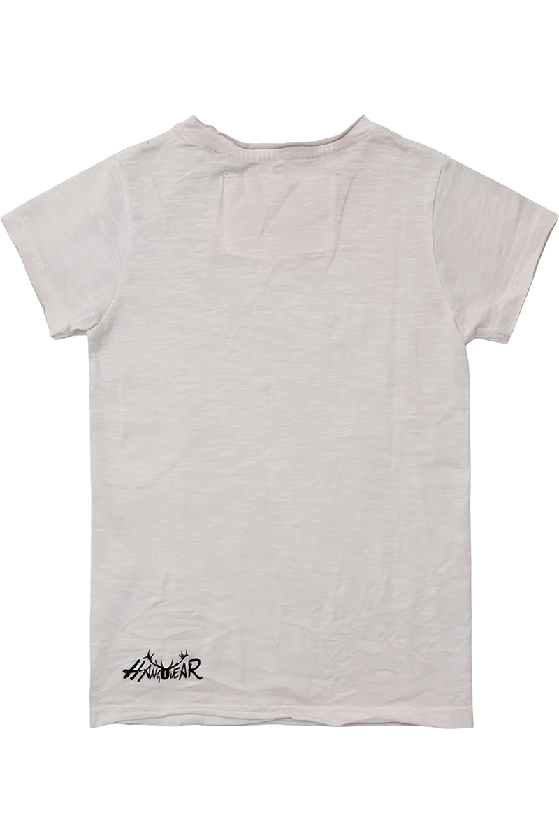 Kinder Kurzarm-Shirt 'Frechdachs' - beige