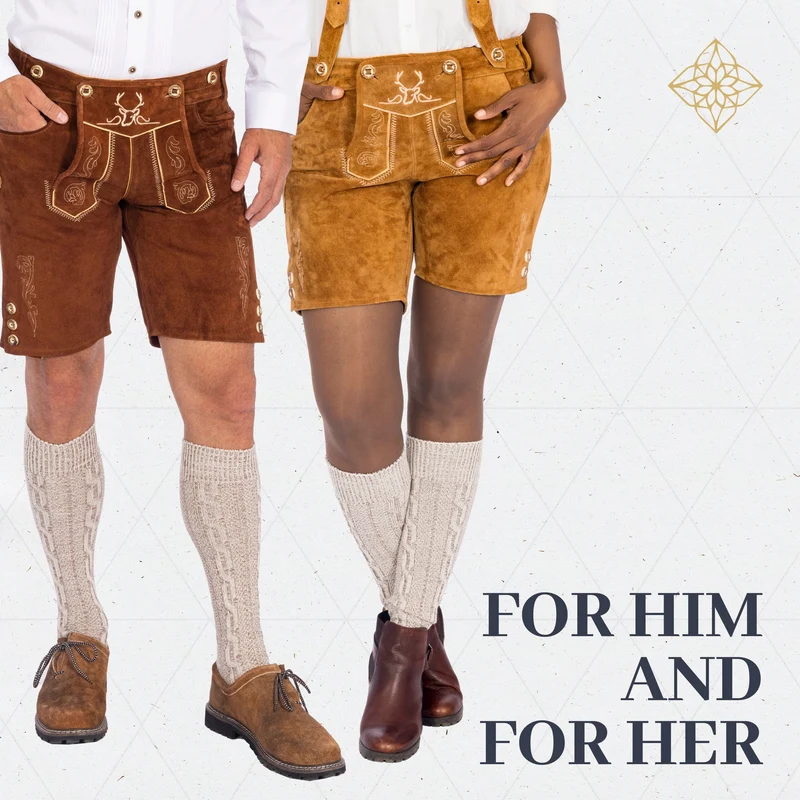 Men’s Lederhosen Socks Loferl White
