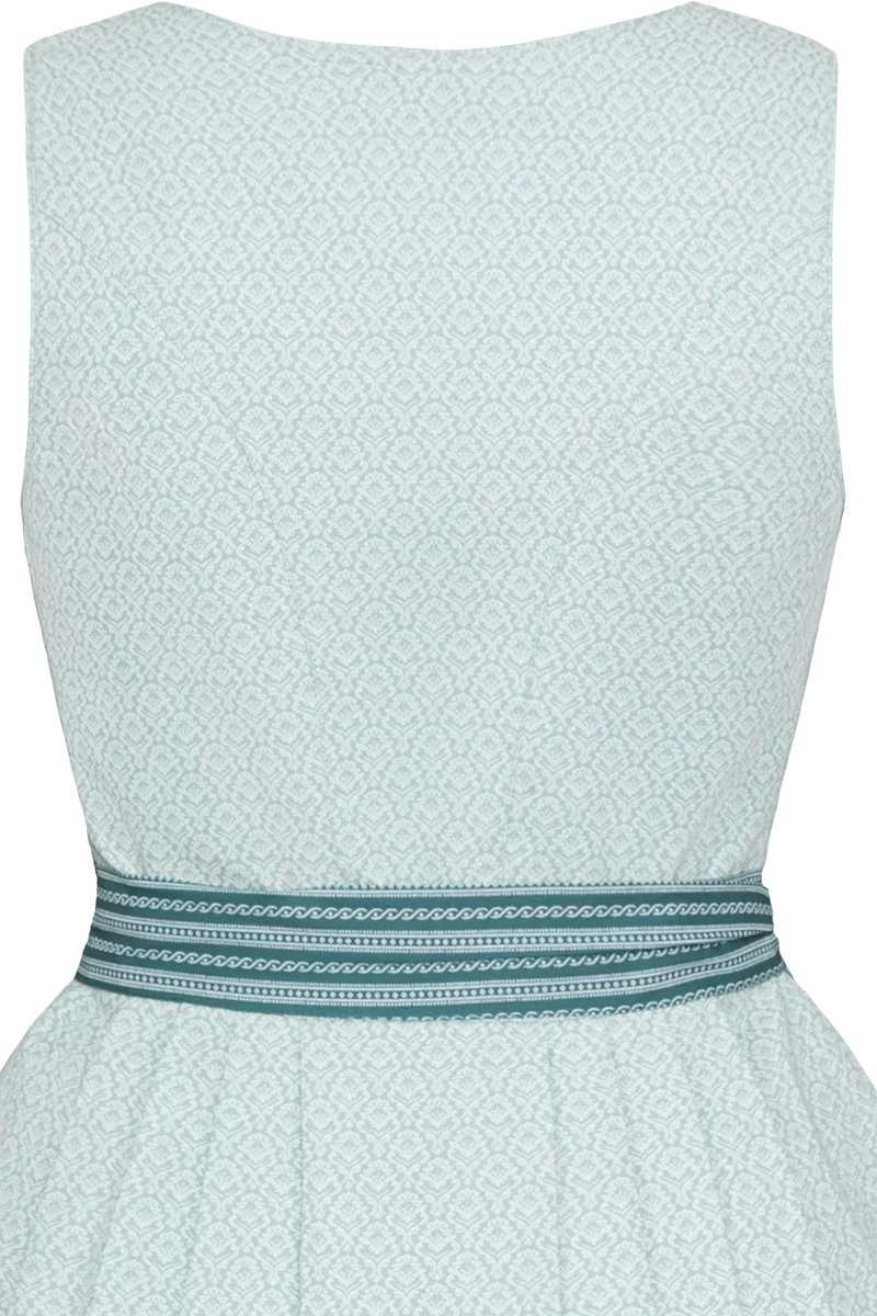 Dirndl aus reiner Baumwolle in Midilänge 70cm - türkis