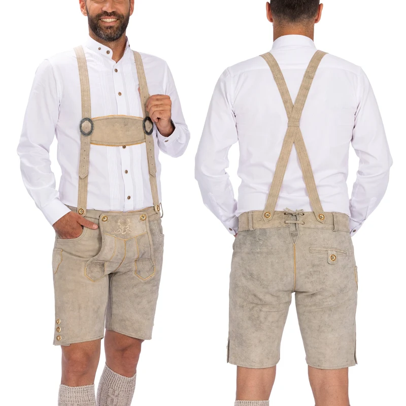 Lederhosen Men Short White