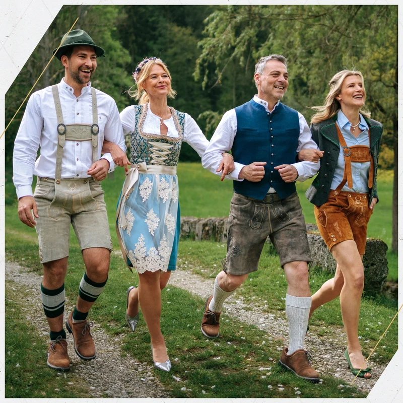 Lederhosen Men Short White