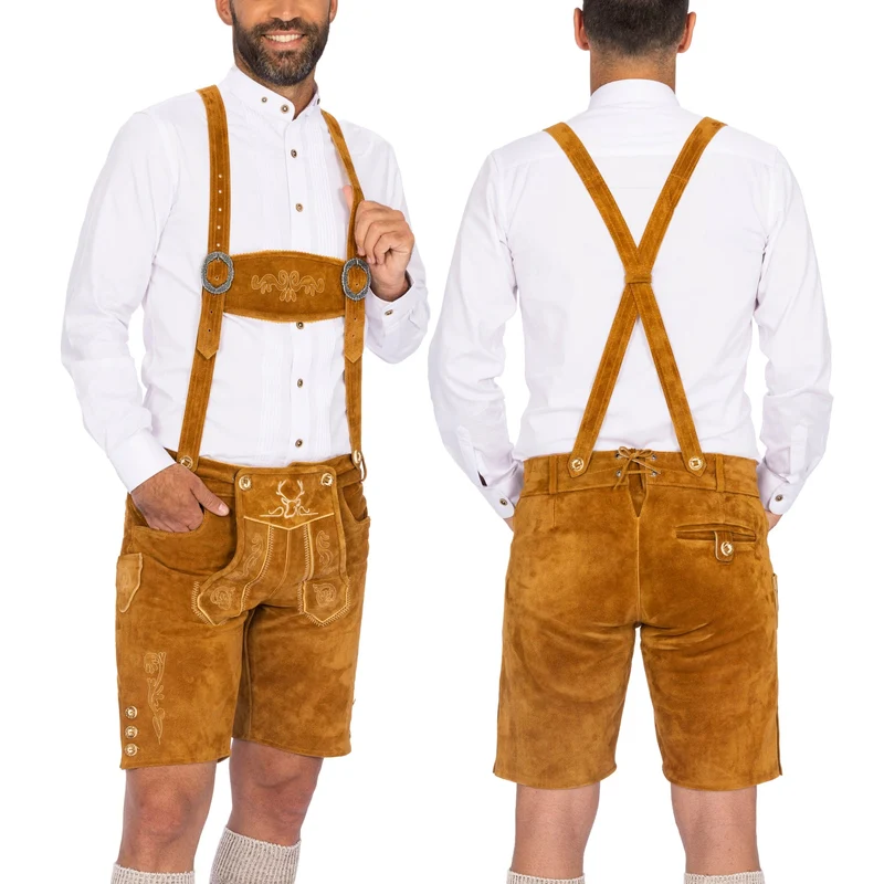 Lederhosen Men Short Light Brown